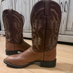 Cowboy Western Tony Lama Brown Leather Western Boots